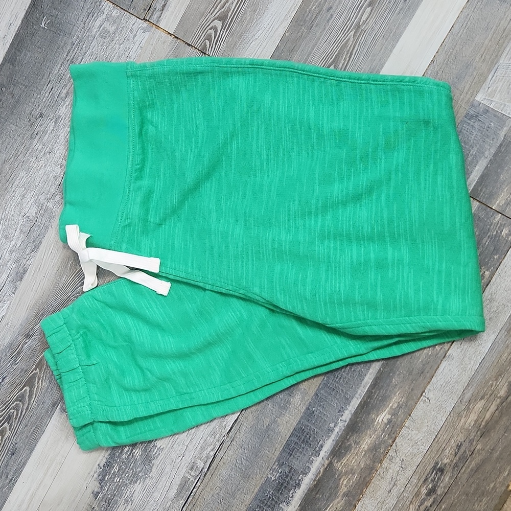 J. Crew Heritage Cotton Fleece Jogger Pants Green - Medium - Picture 3 of 8